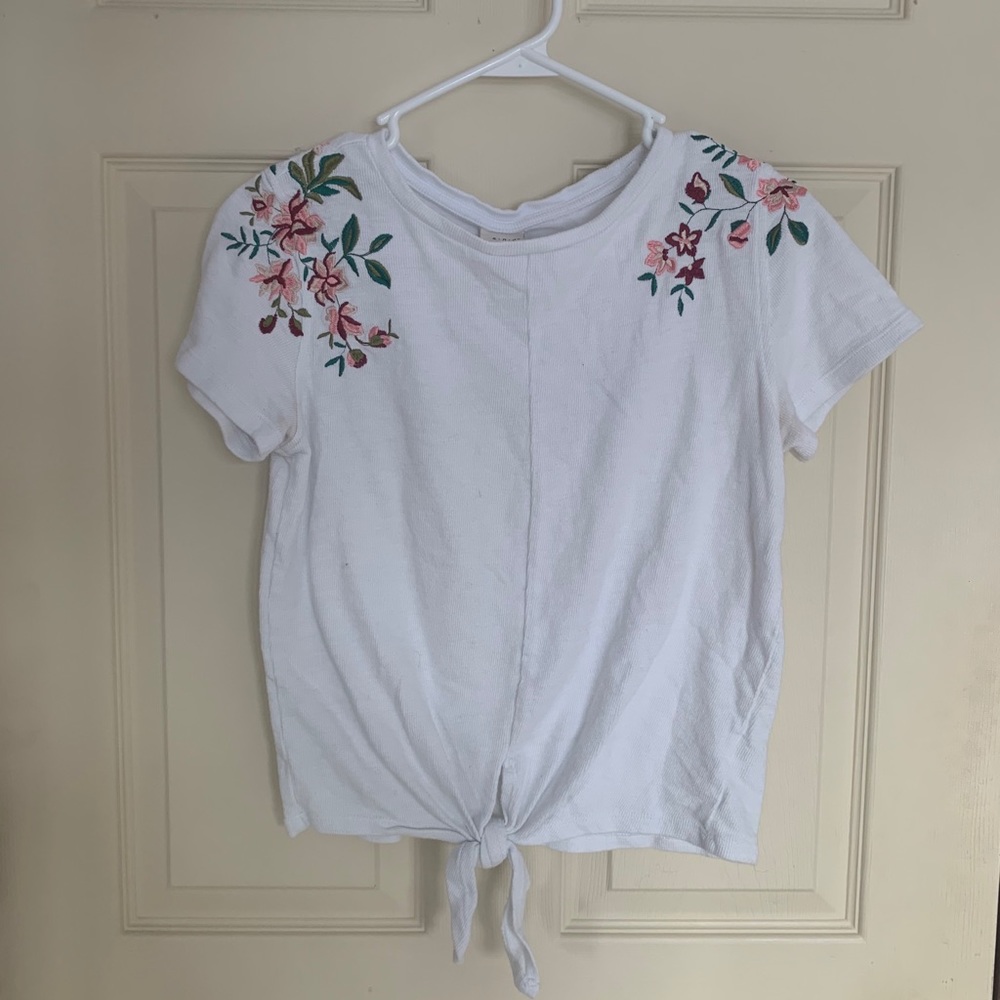 White floral top
